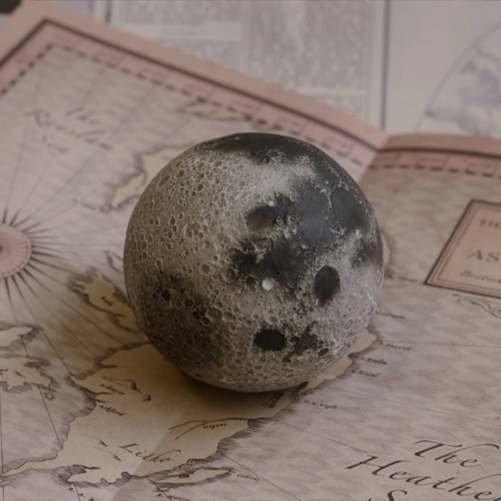 A handmade model of the Moon