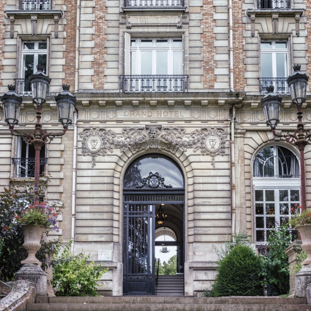 The large door of the hotel